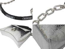 Load image into Gallery viewer, BALENCIAGA バレンシアガ ショルダーバッグ Downtown XS ダウンタウン 689121 チェーンショルダー シルバー 美品 中古 59854