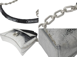 BALENCIAGA バレンシアガ ショルダーバッグ Downtown XS ダウンタウン 689121 チェーンショルダー シルバー 美品 中古 59854