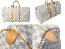 Load image into Gallery viewer, LOUIS VUITTON ルイヴィトン ボストンバッグ キーポル50 ダミエアズール N41430 ホワイト 美品 中古 59856