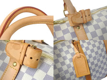 Load image into Gallery viewer, LOUIS VUITTON ルイヴィトン ボストンバッグ キーポル50 ダミエアズール N41430 ホワイト 美品 中古 59856