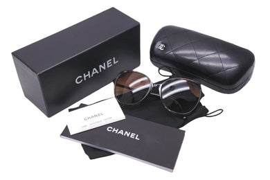 CHANEL シャネル サングラス ココマーク サイズ58◻︎17 140 プラスチック シルバー金具 5344-A c.1521/S5 美品 中古 59857