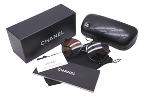 CHANEL シャネル サングラス ココマーク サイズ58◻︎17 140 プラスチック シルバー金具 5344-A c.1521/S5 美品 中古 59857