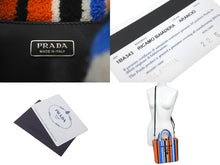 画像をギャラリービューアに読み込む, 極美品 PRADA プラダ RICAMO BAIADERA 2WAY ハンドバッグ 1BA343 ショルダーバッグ ロゴ エンブロイダリー マルチカラー 中古 59858 