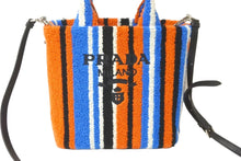 画像をギャラリービューアに読み込む, 極美品 PRADA プラダ RICAMO BAIADERA 2WAY ハンドバッグ 1BA343 ショルダーバッグ ロゴ エンブロイダリー マルチカラー 中古 59858 