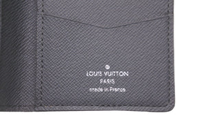 極美品 LOUIS VUITTON ルイヴィトン オーガナイザードゥポッシュ カードケース タイガ グラシエ グレー M32656 中古 59877