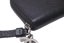 Load image into Gallery viewer, 極美品 CHANEL シャネル カードケース ココマーク ワイルドステッチ 10番台 レザー ブラック シルバー金具 中古 59879