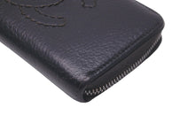 Load image into Gallery viewer, 極美品 CHANEL シャネル カードケース ココマーク ワイルドステッチ 10番台 レザー ブラック シルバー金具 中古 59879