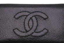 Load image into Gallery viewer, 極美品 CHANEL シャネル カードケース ココマーク ワイルドステッチ 10番台 レザー ブラック シルバー金具 中古 59879