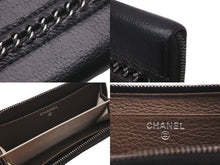 Load image into Gallery viewer, 極美品 CHANEL シャネル カードケース ココマーク ワイルドステッチ 10番台 レザー ブラック シルバー金具 中古 59879