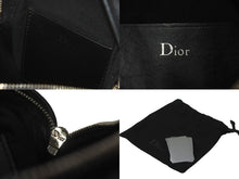 Load image into Gallery viewer, DIOR HOMME ディオール オム ポーチ 小物入れ レザー ブラック ホワイト レッド カラビナ シルバー金具 美品 中古 59883