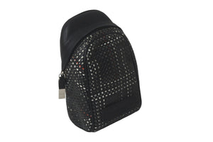 DIOR HOMME ディオール オム ポーチ 小物入れ レザー ブラック ホワイト レッド カラビナ シルバー金具 美品 中古 59883