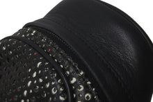 Load image into Gallery viewer, DIOR HOMME ディオール オム ポーチ 小物入れ レザー ブラック ホワイト レッド カラビナ シルバー金具 美品 中古 59883