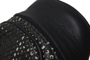 DIOR HOMME ディオール オム ポーチ 小物入れ レザー ブラック ホワイト レッド カラビナ シルバー金具 美品 中古 59883