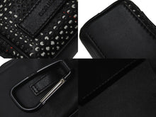 Load image into Gallery viewer, DIOR HOMME ディオール オム ポーチ 小物入れ レザー ブラック ホワイト レッド カラビナ シルバー金具 美品 中古 59883