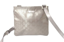 Load image into Gallery viewer, 極美品 GUCCI グッチ ショルダーバッグ ベージュ GGインプリメ 201538 シルバー金具 PVC レザー 中古 59896
