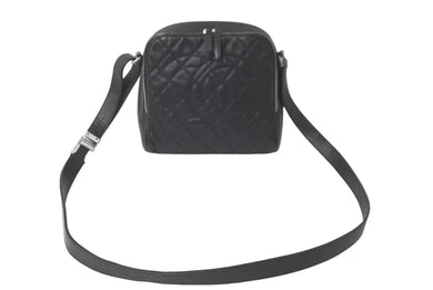 CHANEL シャネル ショルダーバッグ マトラッセ デカココマーク キャビアスキン ブラック シルバー金具 11番台 美品 中古 59934