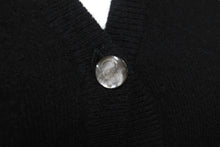 Load image into Gallery viewer, Lucien Pellat-Finet ルシアンペラフィネ カーディガン ドクロ スワロフスキー ブラック カシミヤ サイズS 美品 中古 59947