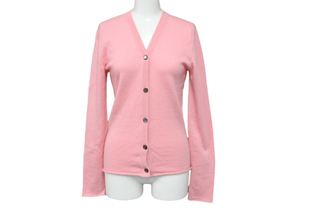 Lucien Pellat-Finet ルシアンペラフィネ カーディガン 手袋モチーフ スワロフスキー ピンク カシミヤ サイズS 美品 中古 59949