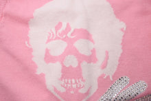 Load image into Gallery viewer, Lucien Pellat-Finet ルシアンペラフィネ カーディガン 手袋モチーフ スワロフスキー ピンク カシミヤ サイズS 美品 中古 59949