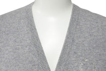 Load image into Gallery viewer, 極美品 Lucien Pellat-Finet ルシアンペラフィネ カーディガン ハート スワロフスキー グレー カシミヤ サイズS 中古 59950