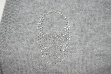 Load image into Gallery viewer, 極美品 Lucien Pellat-Finet ルシアンペラフィネ カーディガン ハート スワロフスキー グレー カシミヤ サイズS 中古 59950
