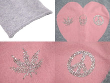 Load image into Gallery viewer, 極美品 Lucien Pellat-Finet ルシアンペラフィネ カーディガン ハート スワロフスキー グレー カシミヤ サイズS 中古 59950