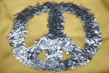 Load image into Gallery viewer, Lucien Pellat-Finet ルシアンペラフィネ カーディガン ピースマーク スパンコール イエロー カシミヤ サイズS 美品 中古 59951