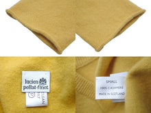 Load image into Gallery viewer, Lucien Pellat-Finet ルシアンペラフィネ カーディガン ピースマーク スパンコール イエロー カシミヤ サイズS 美品 中古 59951