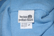 Load image into Gallery viewer, Lucien Pellat-Finet ルシアンペラフィネ カーディガン 胸ポケット ドクロモチーフ ブルー カシミヤ サイズS 美品 中古 59953