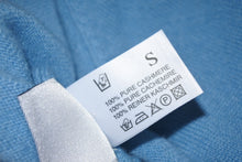 Load image into Gallery viewer, Lucien Pellat-Finet ルシアンペラフィネ カーディガン 胸ポケット ドクロモチーフ ブルー カシミヤ サイズS 美品 中古 59953