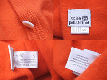 Load image into Gallery viewer, Lucien Pellat-Finet ルシアンペラフィネ カーディガン ピースマーク カシミヤ スワロフスキー オレンジ サイズS 美品 中古 59955