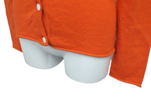 Load image into Gallery viewer, Lucien Pellat-Finet ルシアンペラフィネ カーディガン ピースマーク カシミヤ スワロフスキー オレンジ サイズS 美品 中古 59955