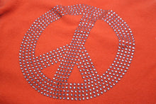 Load image into Gallery viewer, Lucien Pellat-Finet ルシアンペラフィネ カーディガン ピースマーク カシミヤ スワロフスキー オレンジ サイズS 美品 中古 59955