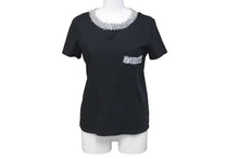 Load image into Gallery viewer, CHANEL シャネル 半袖Ｔシャツ P45633V28403 ココボタン 胸ポケット スリット コットン ツイード ブラック 34 美品 中古 59961