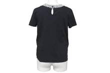 Load image into Gallery viewer, CHANEL シャネル 半袖Ｔシャツ P45633V28403 ココボタン 胸ポケット スリット コットン ツイード ブラック 34 美品 中古 59961