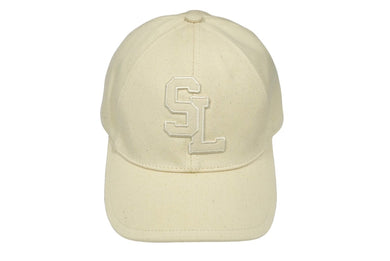SAINT LAURENT PARIS サンローランパリ ロゴ ベースボールキャップ コットン アイボリー サイズ調整可能 690975 美品 中古 59962