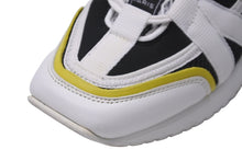 Load image into Gallery viewer, ROGER VIVIER ロジェヴィヴィエ スニーカー ラバー メッシュ ロゴ ブラック ホワイト イエロー サイズ35 1/2 美品 中古 59972