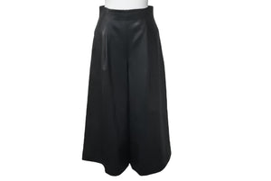FOXEY NEW YORK フォクシー ニューヨーク ワイドパンツ 合成皮革 サイズ38 ブラック 38770-MSPFN107T 美品 中古 59977