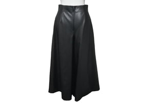 FOXEY NEW YORK フォクシー ニューヨーク ワイドパンツ 合成皮革 サイズ38 ブラック 38770-MSPFN107T 美品 中古 59977