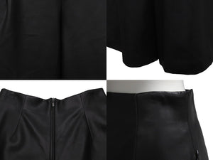 FOXEY NEW YORK フォクシー ニューヨーク ワイドパンツ 合成皮革 サイズ38 ブラック 38770-MSPFN107T 美品 中古 59977