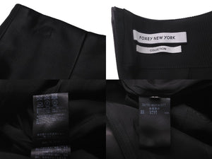 FOXEY NEW YORK フォクシー ニューヨーク ワイドパンツ 合成皮革 サイズ38 ブラック 38770-MSPFN107T 美品 中古 59977