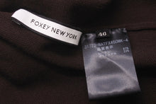 Load image into Gallery viewer, FOXEY NEW YORK フォクシー ニューヨーク ニットTシャツ ブラウン サイズ40 レーヨン ポリエステル 31723 美品 中古 59984