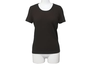 FOXEY NEW YORK フォクシー ニューヨーク ニットTシャツ ブラウン サイズ40 レーヨン ポリエステル 31723 美品 中古 59984