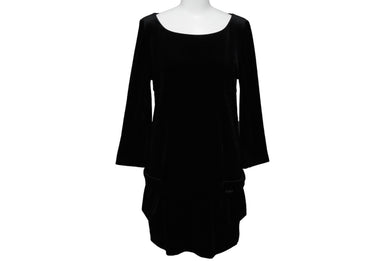 極美品 VELOUR NOIR by FOXEY NEW YORK フォクシー ニューヨーク ベロア ワンピース ブラック 29189 サイズ38 中古 59992