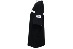 極美品 HOOD BY AIR. フードバイエアー HBA 半袖Tシャツ コットン ブラック ホワイト ロゴ プリント サイズS 中古 59999