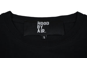 極美品 HOOD BY AIR. フードバイエアー HBA 半袖Tシャツ コットン ブラック ホワイト ロゴ プリント サイズS 中古 59999