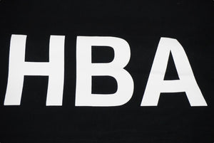 極美品 HOOD BY AIR. フードバイエアー HBA 半袖Tシャツ コットン ブラック ホワイト ロゴ プリント サイズS 中古 59999
