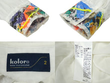 Load image into Gallery viewer, kolor カラー 長袖シャツ サイズ2 ホワイト コットン レース 切りっぱなし 切り替え 19SCL-B01153 良品 中古 60008