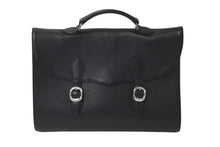 Load image into Gallery viewer, CHROME HEARTS クロムハーツ ビジネスバッグ ヘビーレザー シルバー925 ブラック シルバー 美品 中古 60032