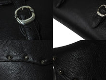 Load image into Gallery viewer, CHROME HEARTS クロムハーツ ビジネスバッグ ヘビーレザー シルバー925 ブラック シルバー 美品 中古 60032